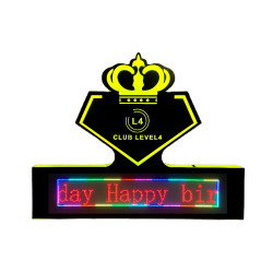 Bar new LED screen programming diamond crown lifting sign KTV atmosphere props lifting sign VIP reserved sign