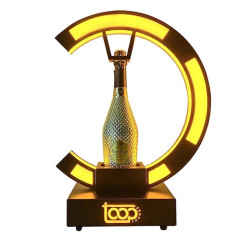 Custom Logo Bottle Presenter Acrylic Bottle Glorifier VIP Display LED Champagne Light Wine Bottle Stand Rack for Night Club Bar