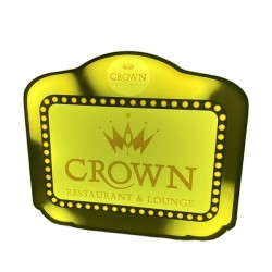 Custom Logo Lighted Crown Restaurant Lounge LED Marquee Letters Sign Bottle Presenter Board With New Design For Nightclub