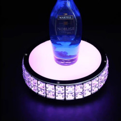 Crystal LED Wine Bottle Display Stand LED Illuminated Bottle Holder for Wine Champagne Bottle Glorifier Presenter Decor