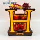 Customized Nightclub Bar LED Promotional Supplies LED Bar Fruit Tray Rechargeable LED New Style Luminous Fruit Tray LED Yellow Light H Fruit Plate for Night Club Party Bar Events Decoration