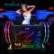 Custom pub led light dj facade booth designs logo box dj table for sale