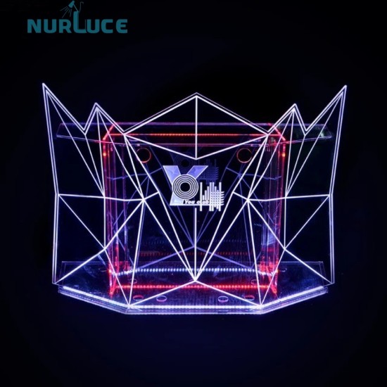 Customized Nightclub Bar LED Promotional Supplies LED DJ Booth Facade Dj Table Activated Club Disco Party Bar Dj - perfect for stage or studio using hybrid controller Led light equipment