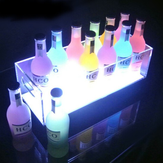 Customized Nightclub Bar LED Promotional Supplies LED Ice Bucket acrylic material wine bottle ice bucket Night Club Champagne LED Ice Bucket