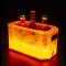 party cooling acrylic  3 bottle led illuminated rechargeable ice bucket for beer