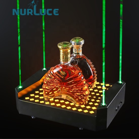 Customized Nightclub Bar LED Promotional Supplies LED Bottle Glorifier Acrylic laser sky full stars LED bottle presenter glorifier VIP display XO champagne holder for lounge bar Party nightclub