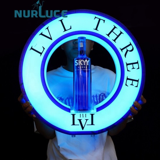 Customized Nightclub Bar LED Promotional Supplies LED Bottle Glorifier Bottle Presenter Acrylic Glorifier VIP Display LED bottle Light Stand Rack for Night Club Bar