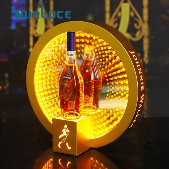Customized Nightclub Bar LED Promotional Supplies LED Bottle Glorifier Custom Free Logo LED Bottle Glorifier Display Johnnie Walker VIP Bottle Presenter for Night Club Lounge Party
