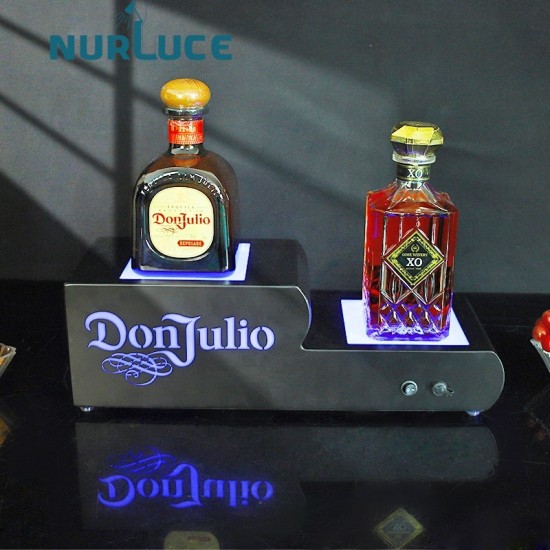 Customized Nightclub Bar LED Promotional Supplies LED Bottle Glorifier Free Custom Champagne Bottle Presenter Acrylic VIP Bottle Service Display Rack Don Julio 1942 Tequila Bottle Presenter