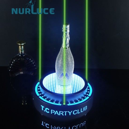 Customized Nightclub Bar LED Promotional Supplies LED Bottle Glorifier LED Holder Bottle Display Rack Energy Metal Wine Bottle Holder for night club bottle presenter