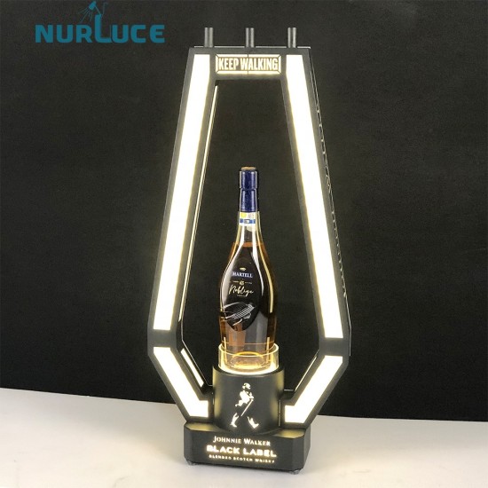 Customized Nightclub Bar LED Promotional Supplies LED Bottle Glorifier Luxury Johnnie Whisky Cold fireworks Walker Champagne Liquor Bottle Holder Stand Led Bottle Glorifiers Presenter