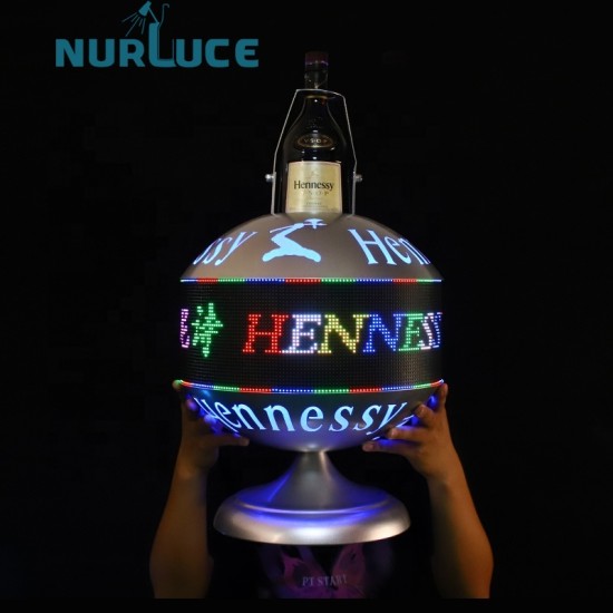Customized Nightclub Bar LED Promotional Supplies LED Bottle Glorifier New Nightclub Bar Globe Cage Led VIP Wine Champagne Whisky Bottle Presenter Vodka Tequlia Display Holder Glorifier Display Rack