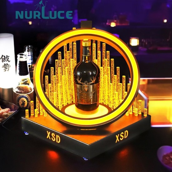 Customized Nightclub Bar LED Promotional Supplies LED Bottle Glorifier Nightclub party Metal Wine Display Rack Bottle Service Presenter LED Display Stand Bottle Glorifiers