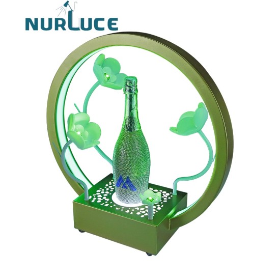 Customized Nightclub Bar LED Promotional Supplies LED Bottle Glorifier Perrier-Jouët Bar nightclubs wedding Custom serving Tray LED Light Base Stand Rack Champagne whisky wine bottle Display Holder deco Glorifiers