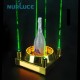 Customized Nightclub Bar LED Promotional Supplies LED Bottle Glorifier Stainless Steel LED Luminous Champagne Holder with Green Laser Bar KTV party lounge night club Glowing Wine base Display rack