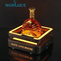 Display Wine Bottle Single Beer Led Lighting Display Rack luminous wine bottle led wine holder logo