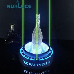 LED Holder Bottle Display Rack Energy Metal Wine Bottle Holder for night club bottle presenter