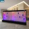 Customized LED colorful lights decoration spot water bubble panel wall with wine shelves cabinet