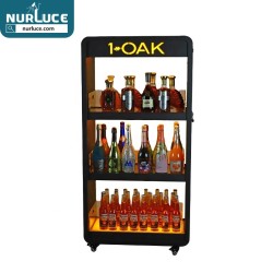 Popular product KTV bar nightclubs wedding supplies LED Champagne Whisky Bottle Display rack Wine cabinets