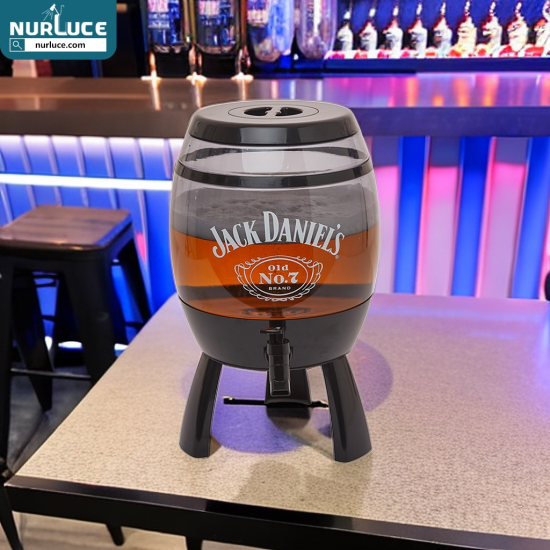 Customized Nightclub Bar LED Promotional Supplies LED Drink Tower Wholesale Custom Logo High Quality ABS Material LED Lights 5L Juice Beer Tower Dispenser for Party Bar