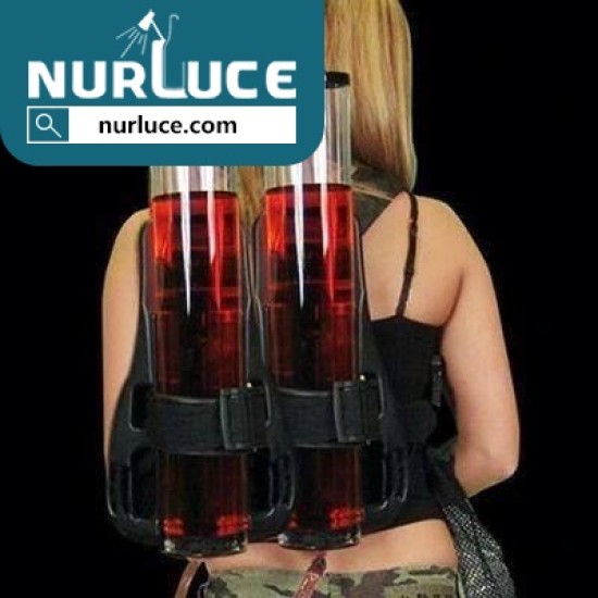 Customized Nightclub Bar LED Promotional Supplies LED Drink Tower Outdoor Party Popular Tower 3 Liter Dual Barrel Portable Beverage Beer Dispenser Backpack