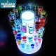 Customized Nightclub Bar LED Promotional Supplies LED Shot Tray LED Lighted Acrylic Rotating Shot Glass Flight Tray Revolving Glasses Display Stand