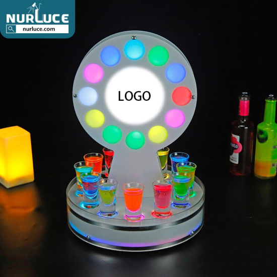 Customized Nightclub Bar LED Promotional Supplies LED Shot Tray New coming , led glass tray slot for party and club
