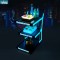 Custom LED Bar Snack Cart Christmas Events Celebrations Illuminated Cake Display Trolley Bars Plastic Glass Floor Retail