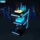 Customized Nightclub Bar LED Promotional Supplies LED Bar Serving Cart Custom LED Bar Snack Cart Christmas Events Celebrations Illuminated Cake Display Trolley Bars Plastic Glass Floor Retail