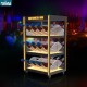 Customized Nightclub Bar LED Promotional Supplies LED Bottle Cabinet Custom Modern Design LED Wine Cabinet Illuminated Champagne Vodka Whiskey Bottle Showcase for Bars KTVs & Halloween Parties