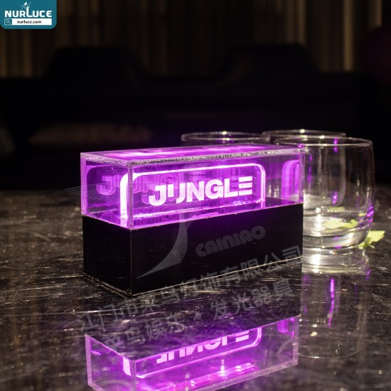 Customized Nightclub Bar LED Promotional Supplies Bar Table Lamps Customizable 3D Printed Acrylic Night Light with Personalized Pattern for Bars Nightclubs and Restaurants Table Decoration