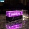 Customizable 3D Printed Acrylic Night Light with Personalized Pattern for Bars Nightclubs and Restaurants Table Decoration
