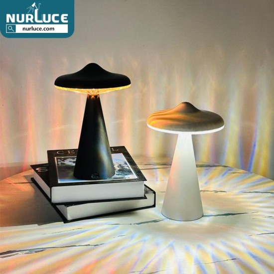 Customized Nightclub Bar LED Promotional Supplies Bar Table Lamps Howlighting UFO Mushroom Desk Lamp Camping Atmosphere Light Night Light Bar Restaurant Dimmer Rechargeable LED Table Lamp