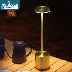 Wholesale Cordless Led Table Lamp Wireless Rechargeable Touch Dimming Portable Bar Restaurant Lights Luxury Modern Desk Lamps