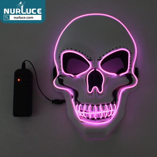 Nurluce LED Masks custom plastic eagle light terrible carnival soul clown LED party latex doll animal scary Halloween mask