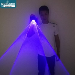 Blue Rotating Lasers Gloves Lazer Finger Lamp Whirlwind Handheld Cannon Glove DJ Dancing Club Tunnel Effect  LED Palm Gyro