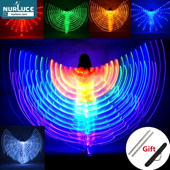 Customized Nightclub Bar LED Promotional Supplies LED Wings LED Wings Luminescent Color Cloak Adult Dancers Luminous Butterfly Wing Stage Performance Belly Dance Wings Party Night Show