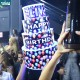 Customized Nightclub Bar LED Promotional Supplies LED Bottle Presenter 4 TIERS CUSTOM LIGHT UP LED CAKE HAPPY BIRTHDAY PARTY VIP BOTTLE SERVICE CHAMPAGNE GLORIFIER PRESENTER for nightclubs bars