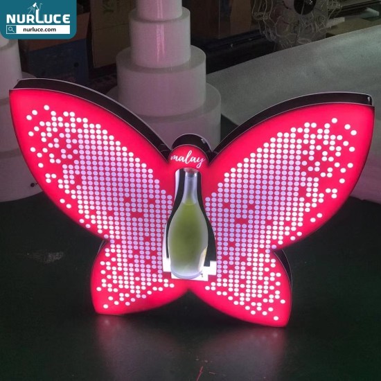 Customized Nightclub Bar LED Promotional Supplies LED Bottle Presenter Artwork Rechargeable Customized Champagne Bottle Presenter LED VIP Service Tray Glorifier for Night Club Party