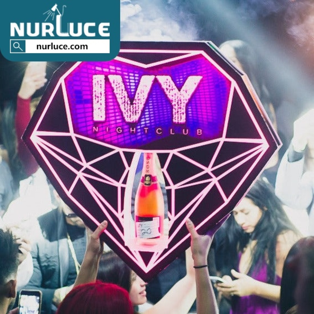 Nurluce LED Bottle Presenter CUSTOM LOGO LED LUMINOUS DIAMOND SHAPED ...