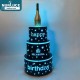 Customized Nightclub Bar LED Promotional Supplies LED Bottle Presenter Customized Night Club Champagne Vip Happy Birthday Cake Glorifier VIP Service 3 Layers LED Cake Bottle Presenter