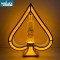 Metal Frame Bar Rechargeable Bottle Service Display Glow Gold LED Flashing Champagne Holder Ace of Spade VIP Bottle Presenter