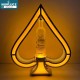 Customized Nightclub Bar LED Promotional Supplies LED Bottle Presenter Metal Frame Bar Rechargeable Bottle Service Display Glow Gold LED Flashing Champagne Holder Ace of Spade VIP Bottle Presenter