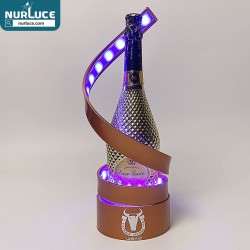 Rechargeable Spiral Bar Display wine Bottle Glorifier Bottle Carrier Presenter VIP Service Tray LED Champagne Bottle Presenter