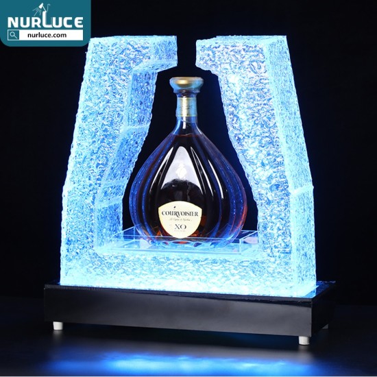 Customized Nightclub Bar LED Promotional Supplies LED Bottle Presenter Thrisdar Acrylic Led Champagne Bottle Glorifier Ace Of Spades Bottle Presenter VIP Serving Tray Wine Bottle Holder Display