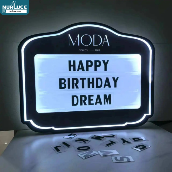 Customized Nightclub Bar LED Promotional Supplies LED Marquee Board Custom Happy Birthday Nightclub LED Marquee Message Board Sign Bottle Presenter VIP Service Letters