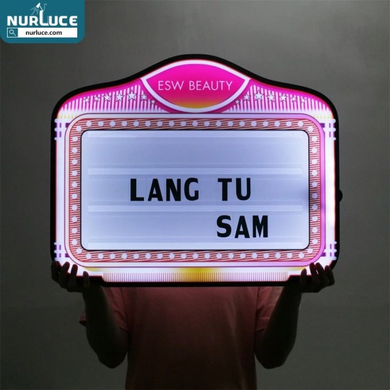Customized Nightclub Bar LED Promotional Supplies LED Marquee Board Custom Logo Vip Board Letter Message Glorifier Club Sign Service Plastic Nightclub LED Bottle Presenter For Night Club Decor