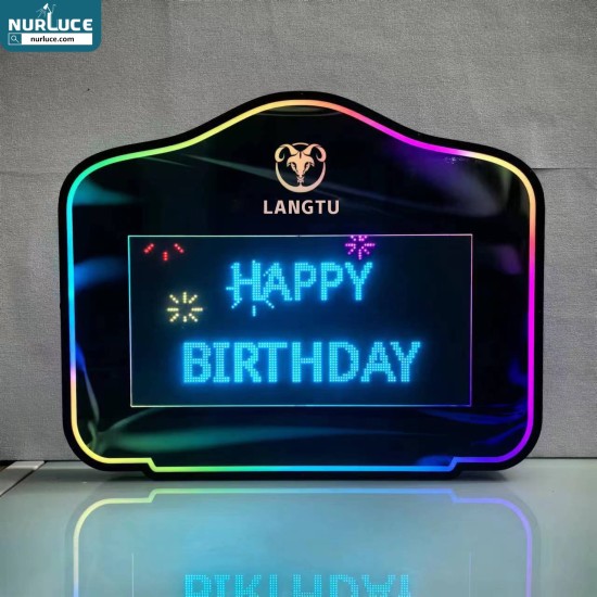 Customized Nightclub Bar LED Promotional Supplies LED Marquee Board Custom VIP Service App Control Message Board Led Digital Electronic screen bottle presenter for Restaurant Bar Lounge Nightclub