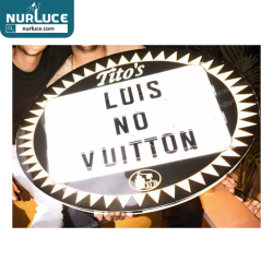 ROUND LED RECHARGEABLE SIGN MESSAGE BOARD FOR NIGHT CLUB