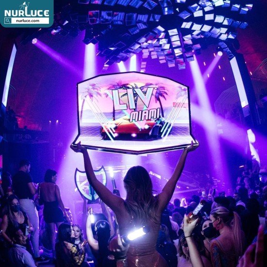 Customized Nightclub Bar LED Promotional Supplies LED Marquee Board customized logo luminous liv miami led marquee message board neon sign changeable letters vip bottle service for nightclub party